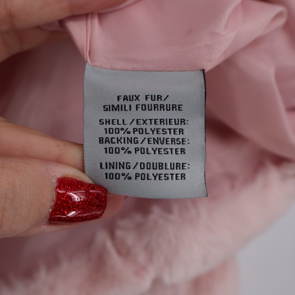 BAGATELLE COLLECTION Pink Faux Fur Chevron Lined‎ Jacket Size M - Picture 4 of 6